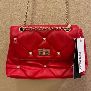 NWT Isabelle Vegan Red Quilted Purse